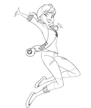 Dibujo de Mariquita Feliz para Colorear