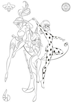 Dibujo de Mariquita y Amigos para Colorear
