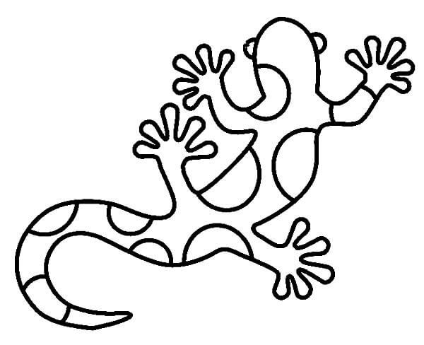 Dibujo de Lagarto Impresionante para Colorear