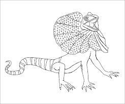Dibujo de Lagarto con Volantes para Colorear