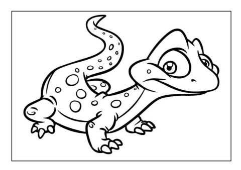 Dibujo de Lindo Lagarto para Colorear