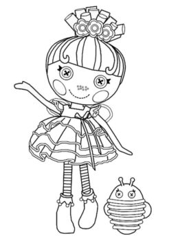 Dibujo de Lalaloopsy con Abeja para Colorear