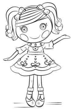 Dibujo de Lalaloopsy Sonriendo para Colorear