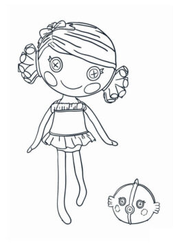 Dibujo de Lalaloopsy y el Pez Globo para Colorear