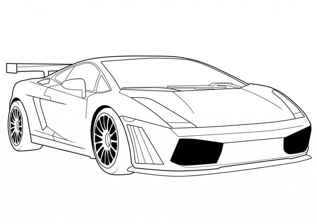 Dibujo de Basit Lamborghini para Colorear