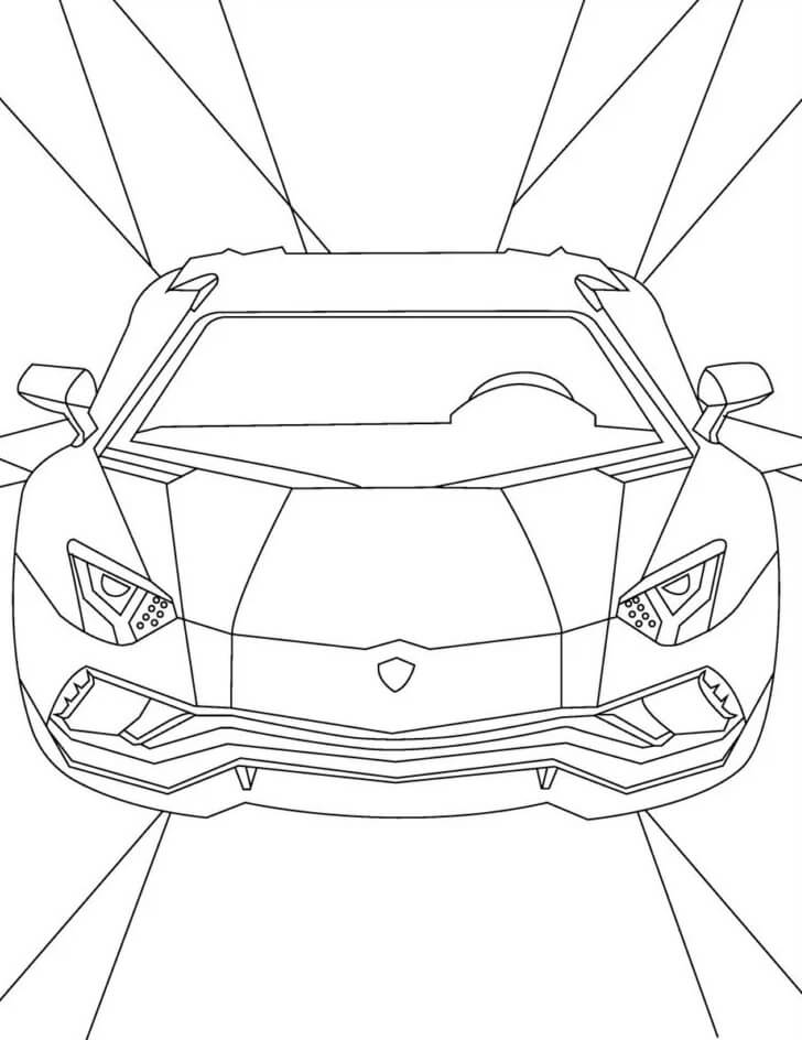 Dibujo de Bedava Lamborghini para Colorear