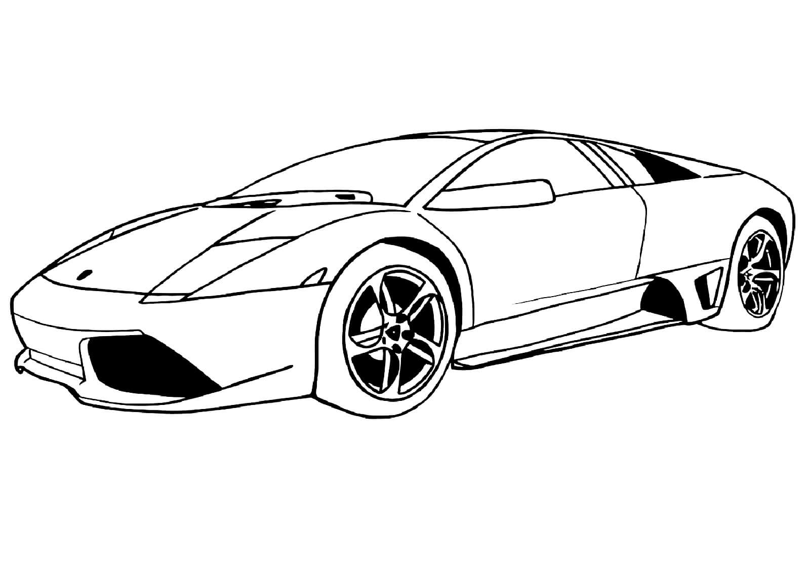 Dibujo de Lamborghini Murcielago para Colorear