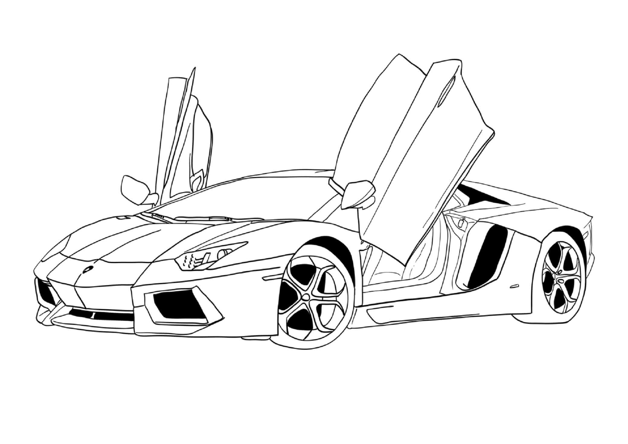 Dibujo de Muhtesem Lamborghini para Colorear