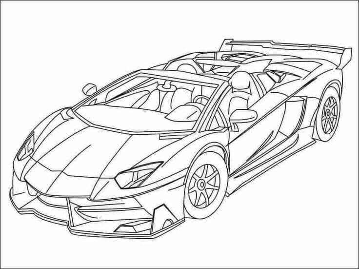 Dibujo de Mukemmel Lamborghini para Colorear