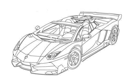 Dibujo de Normal Lamborghini para Colorear
