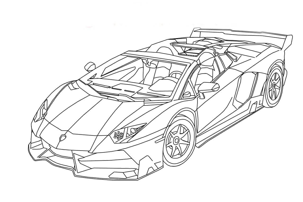 Dibujo de Normal Lamborghini para Colorear