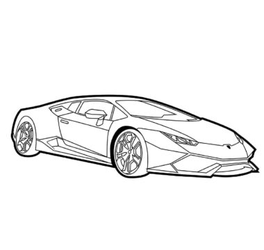 Dibujo de Yazdirilabilir Lamborghini para Colorear