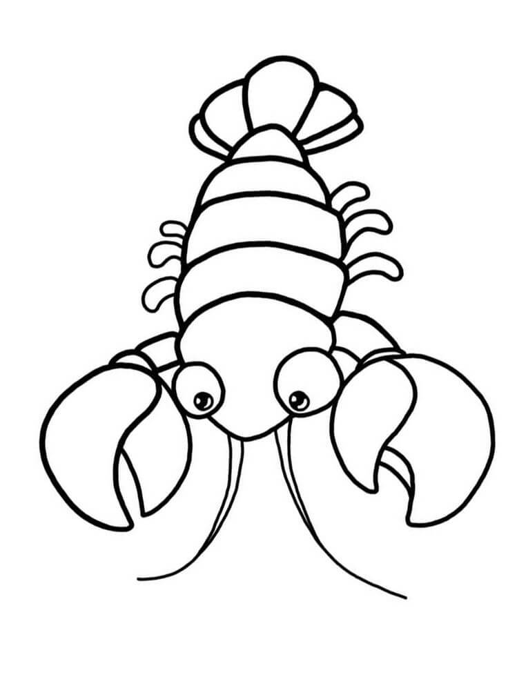 Dibujo de Buena Langosta para Colorear