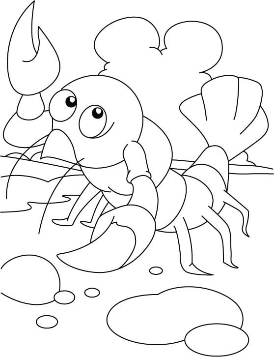 Dibujo de Hacer Ejercicio con Langosta para Colorear