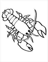 Dibujo de Langosta Agradable para Colorear