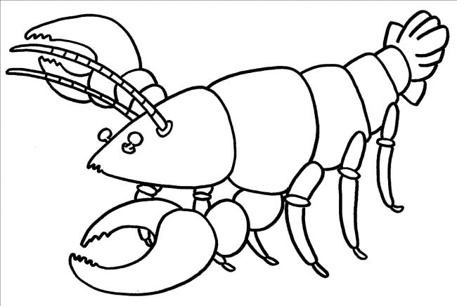 Dibujo de Langosta Impresionante para Colorear