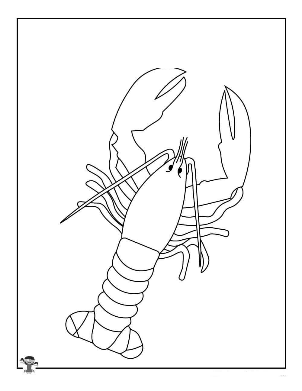 Dibujo de Langosta Perfecta para Colorear