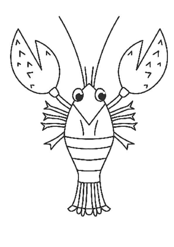 Dibujo de Langosta en el Mar para Colorear
