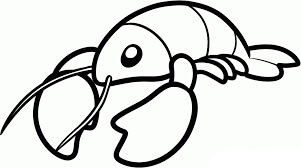 Dibujo de Vector de Langosta para Colorear