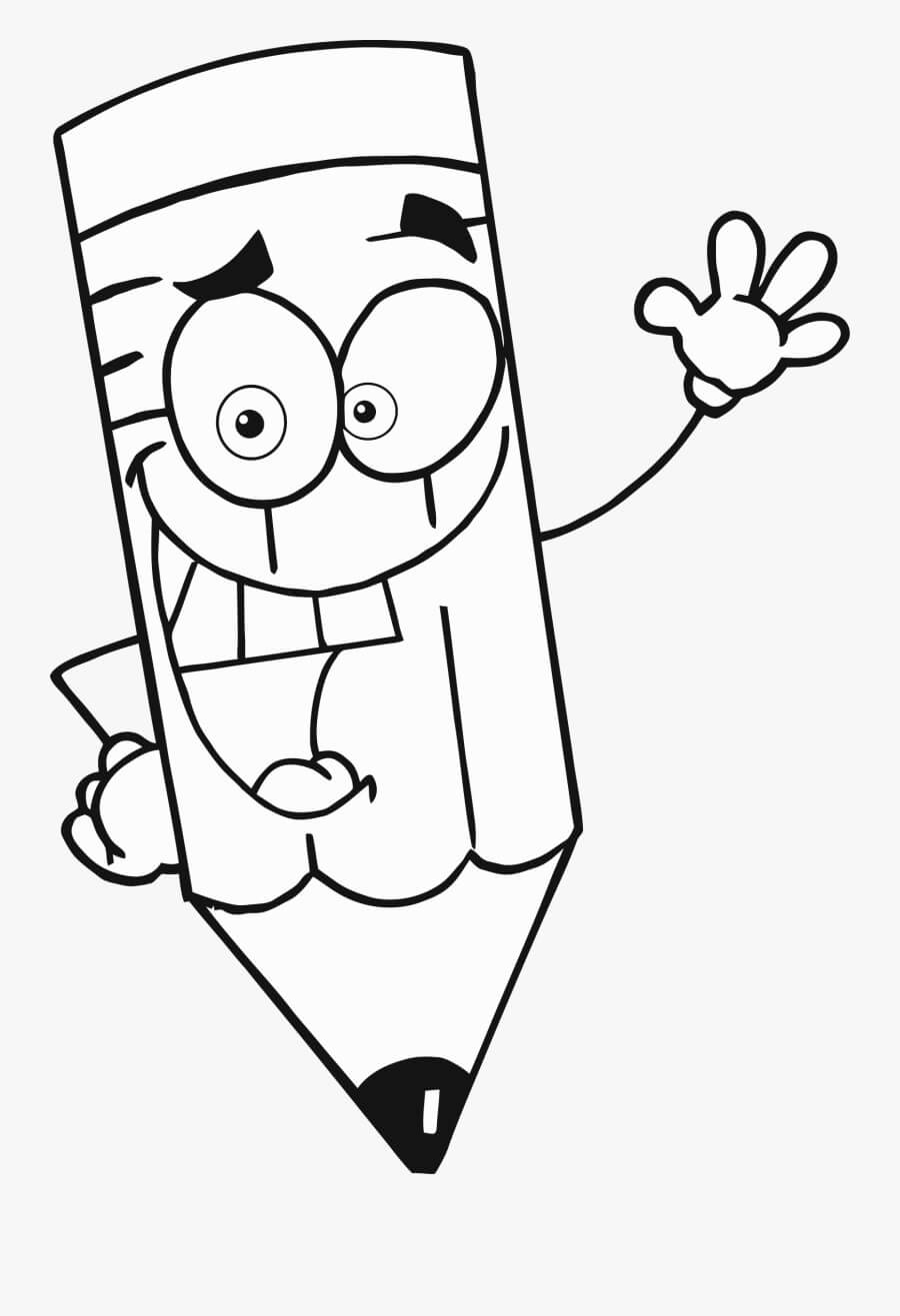 Dibujo de Lápiz Divertido para Colorear