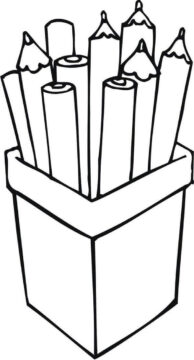 Dibujo de Una Caja de lápiz para Colorear
