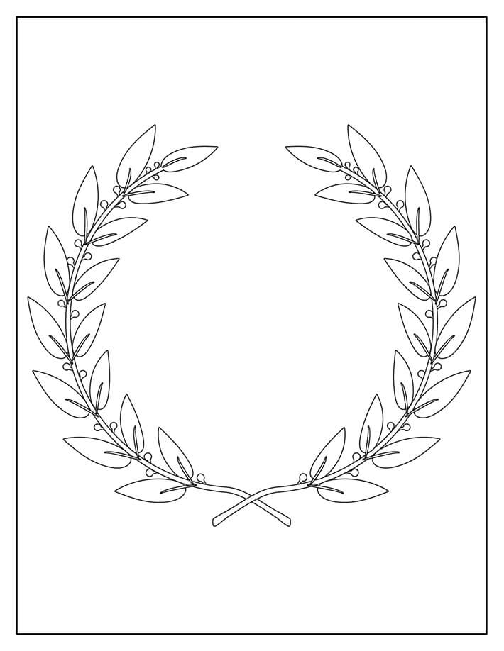 Dibujo de Bonito Laurel para Colorear