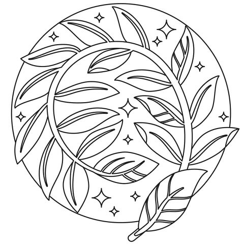 Dibujo de Colorea el Laurel para Colorear