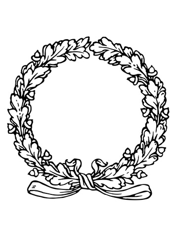 Dibujo de Corona de Laurel para Colorear