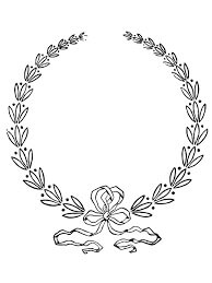 Dibujo de Corona de Laureles para Colorear