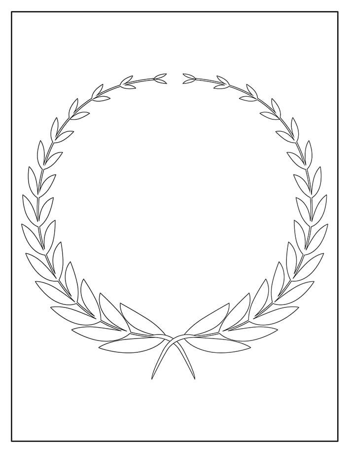 Dibujo de Laurel Normal para Colorear