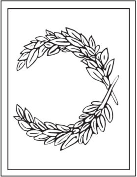 Dibujo de Laurel Perfecto para Colorear
