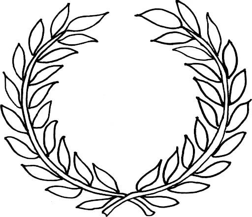 Dibujo de Plantilla de Hoja de Laurel para Colorear