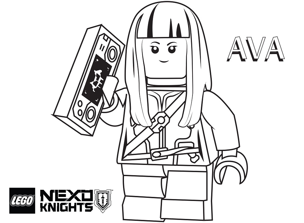 Dibujo de Ava de Nexo Caballeros para Colorear