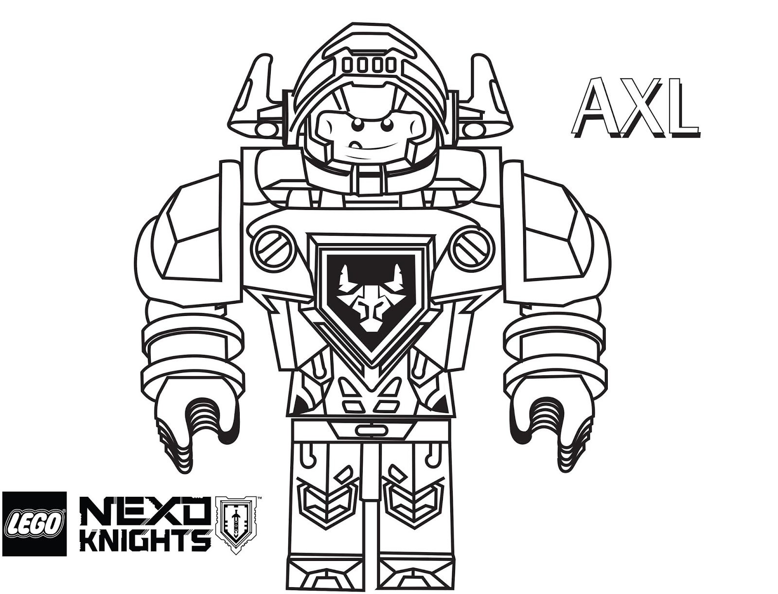 Dibujo de Axl Caballeros para Colorear