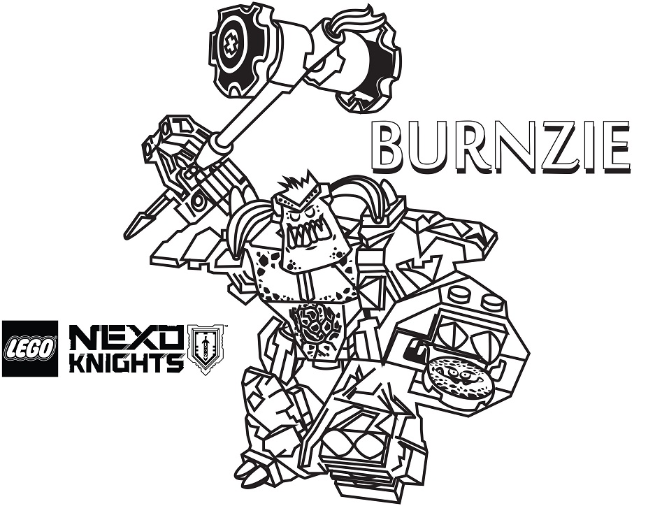 Dibujo de Burnzie de Nexo Caballeros para Colorear