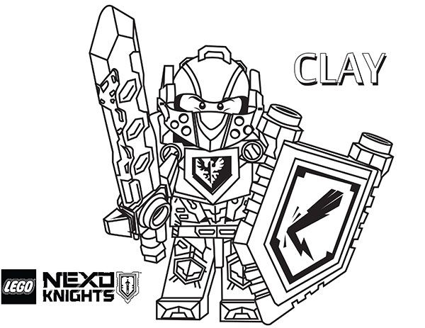Dibujo de Clay Caballero de Nexo Caballero para Colorear
