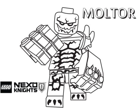 Dibujo de Moltor de Nexo Caballeros para Colorear
