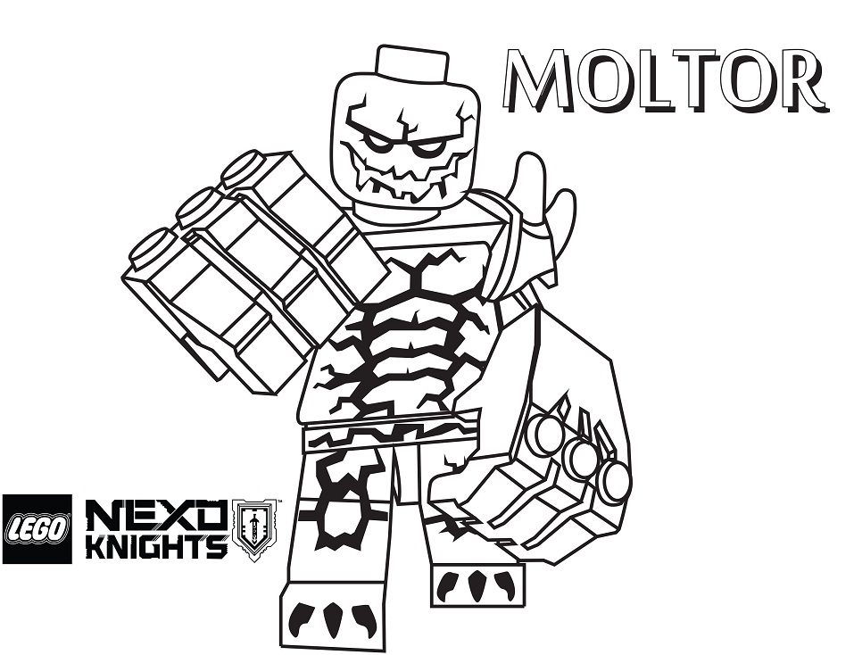 Dibujo de Moltor de Nexo Caballeros para Colorear