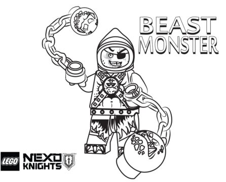 Dibujo de Monstruo Bestia para Colorear