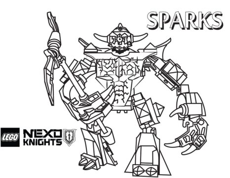 Dibujo de Sparks de Nexo Caballeros para Colorear