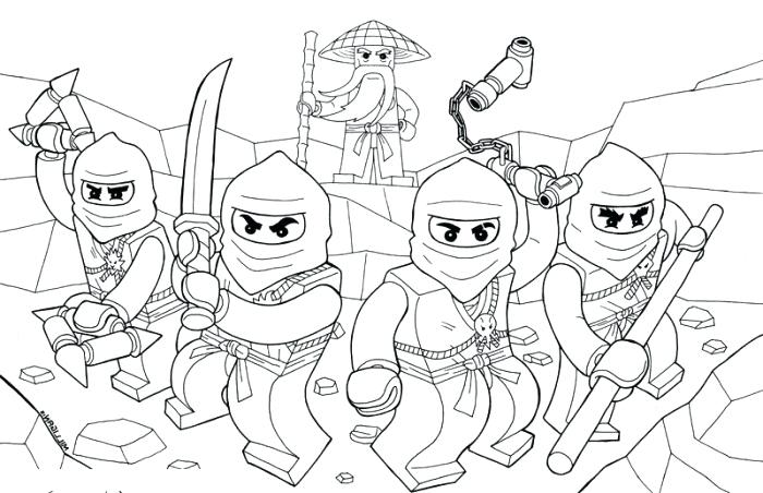 Dibujo de Equipo Ninjago para Colorear