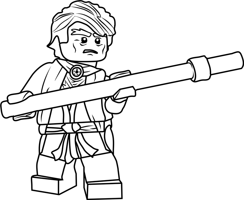 Dibujo de Garmadon Sosteniendo un Palo para Colorear