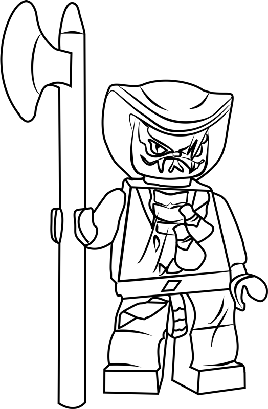 Dibujo de Lasha con un Poleax para Colorear