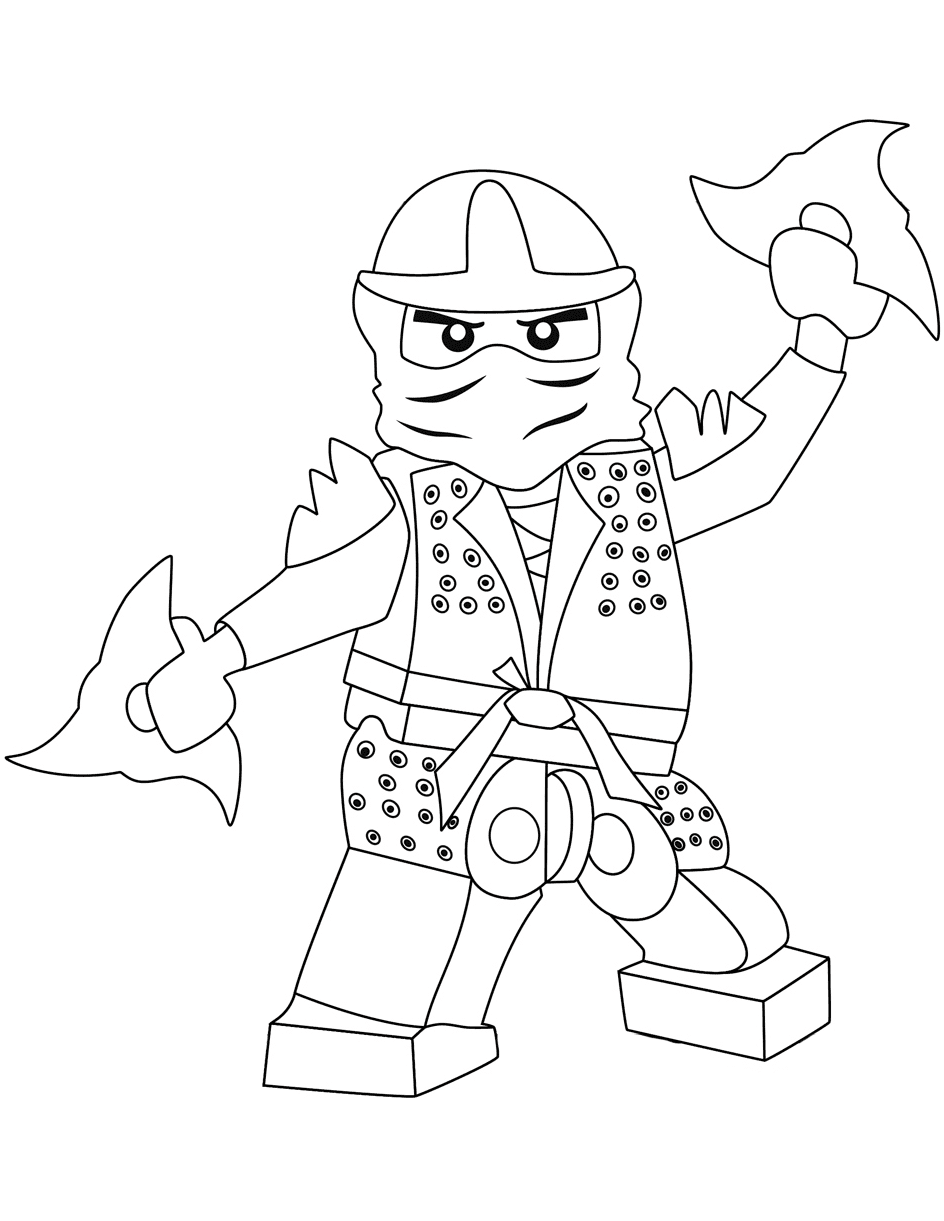 Dibujo de Ninjago Ninja Verde para Colorear