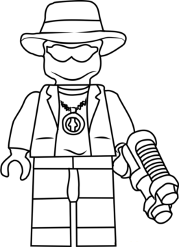 Dibujo de Paleman con una Pistola para Colorear