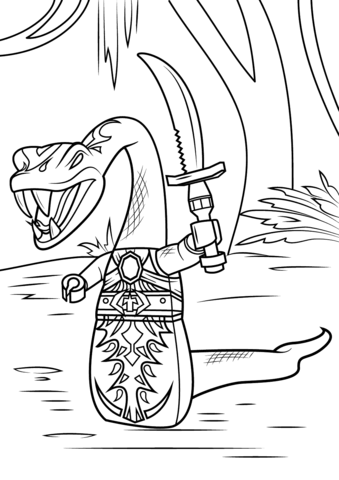 Dibujo de Pythor Sosteniendo la Espada para Colorear