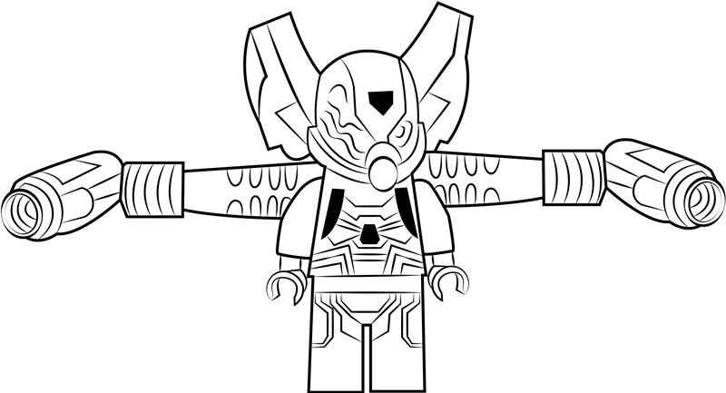 Dibujo de Chaqueta Amarilla Lego para Colorear