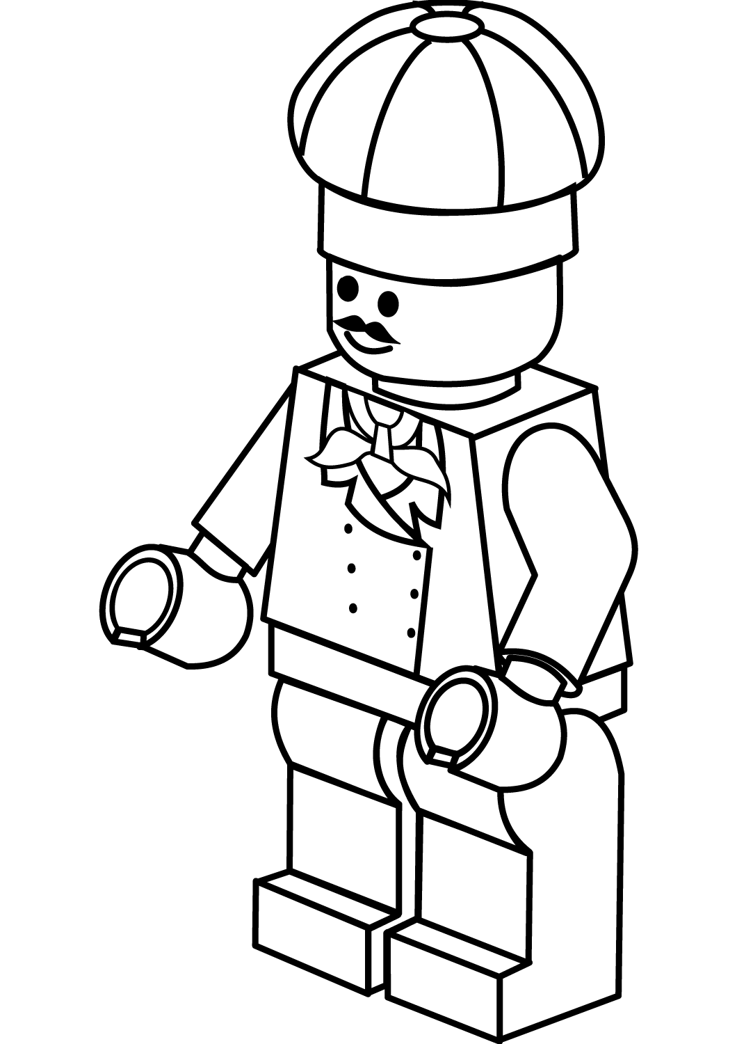 Dibujo de Cocinero Lego para Colorear