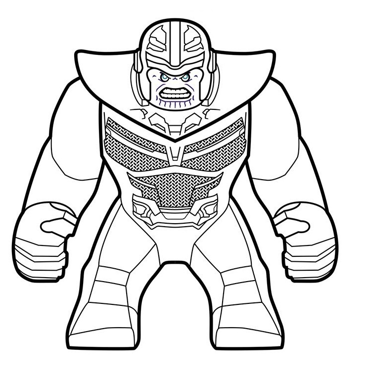 Dibujo de Enojado Lego Thanos para Colorear