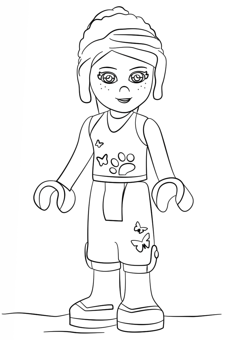 Dibujo de Lego Amigas Mia para Colorear
